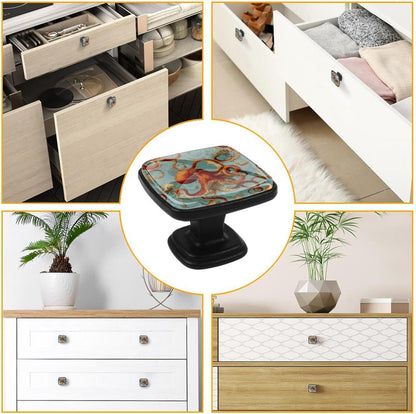 4 Pack Cabinet Knobs Drawer Pulls, 30mm Round ABS Glass Drawer Hardware Growing Butterfly Cabinet Handles with Screws for Dressers Kitchens Cupboard
