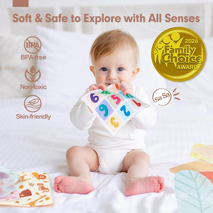 hahaland Baby Tissue Box Toy - Baby Toys 6-12 Months Montessori Toys for 6 Month Old Must Haves - Babies Boy Girl Gifts 6 7 8 9 10 12 Month Old Sensory Pulling Play Scarf Toys 1 Year Old Birthday Gift