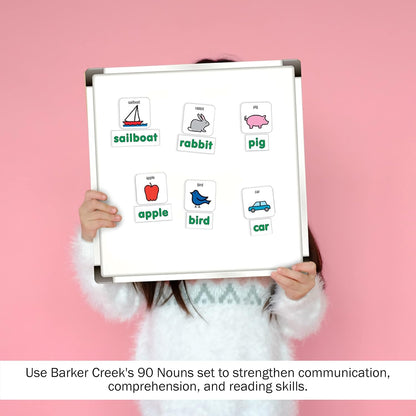 BARKER CREEK Learning Magnets, for Children, Picture Communication Symbol Magnets - High-Frequency Verbs & Companion Word Magnets (3000)