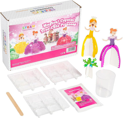 Fun Express 11 3/4" x 10 1/4" STEAM Crystal Princess Crystal Growing Kit - 3 Pieces