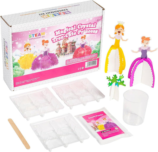 Fun Express 11 3/4" x 10 1/4" STEAM Crystal Princess Crystal Growing Kit - 3 Pieces