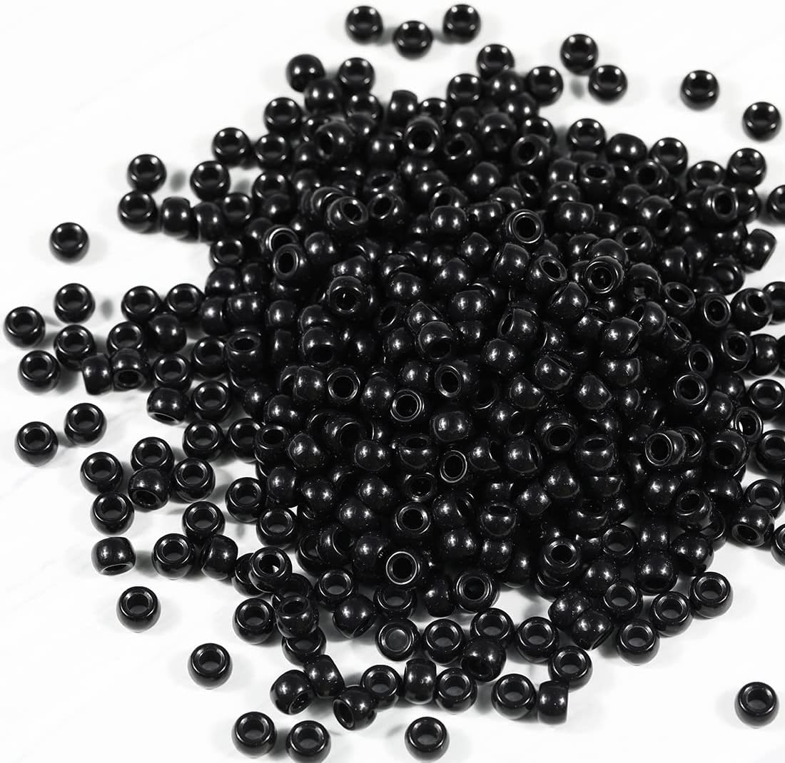 Bala&Fillic 6x9mm Army Green Pony Beads with Smooth Surface 1000pcs Crayon Color Craft Beads (Army Green)