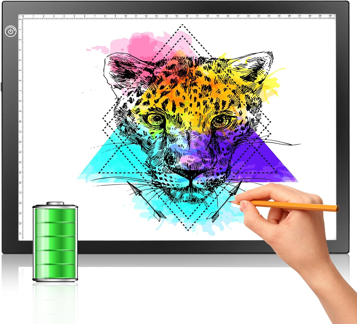 LitEnergy A4 LED Copy Board Light Tracing Box, Adjustable USB Power Artcraft LED Trace Light Pad for Tattoo Transferring, Drawing, Sketching, Animation, Stenciling, Diamond Art Painting Accessories