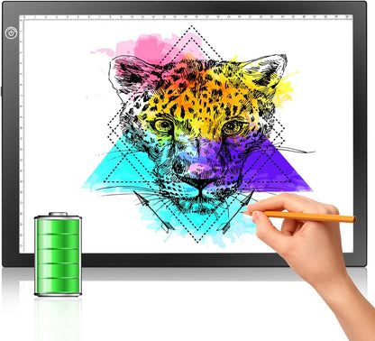 LitEnergy A4 LED Copy Board Light Tracing Box, Adjustable USB Power Artcraft LED Trace Light Pad for Tattoo Transferring, Drawing, Sketching, Animation, Stenciling, Diamond Art Painting Accessories