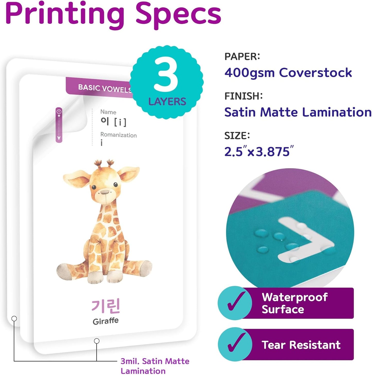 Toddler Korean Flashcards – 55 Fun & Educational Cards for Preschoolers & Beginners