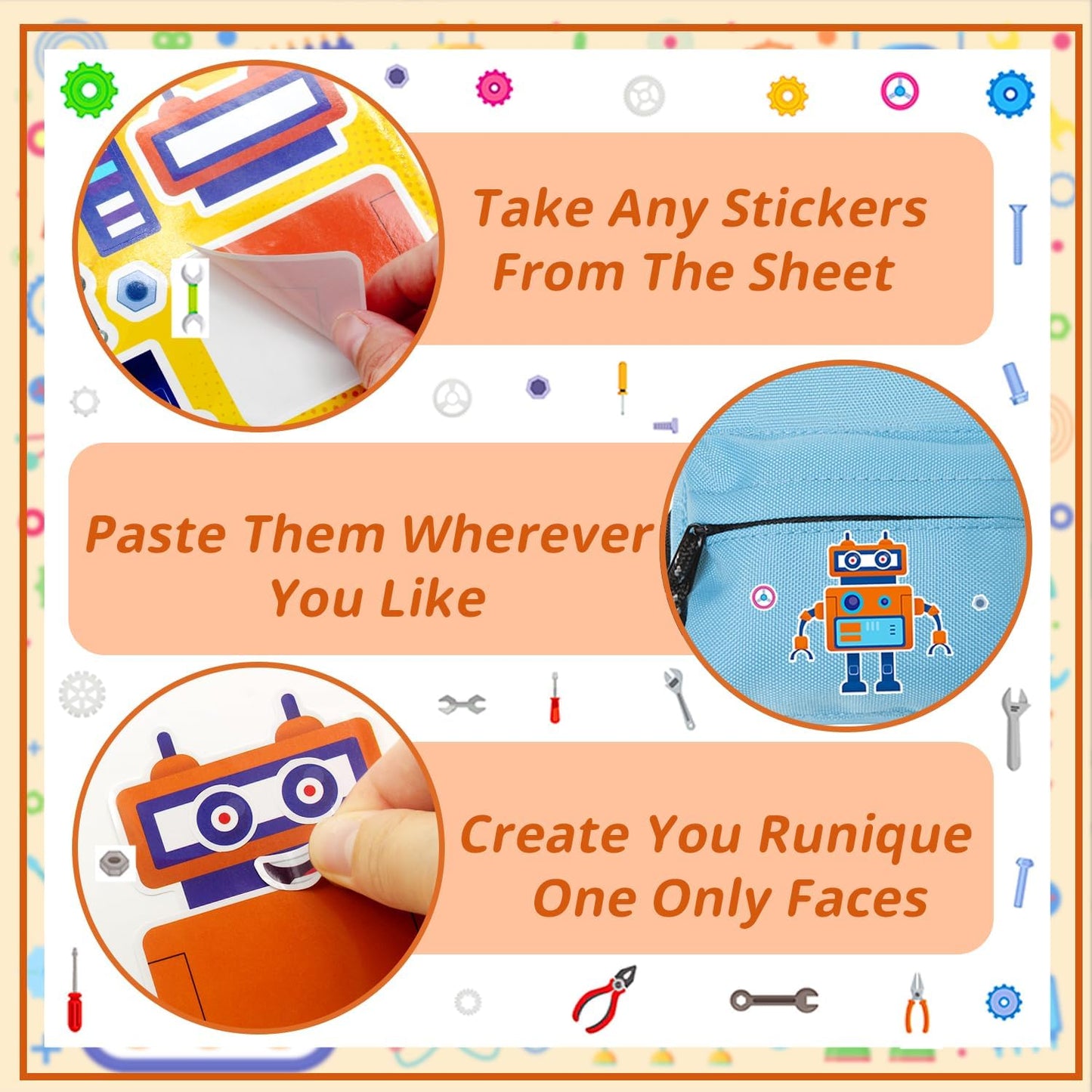 24-Sheet Make Your Own Science Sticker Kit | Microscope, DNA & Scientist Designs - Reusable Educational Decor for Classrooms & Kids Rooms