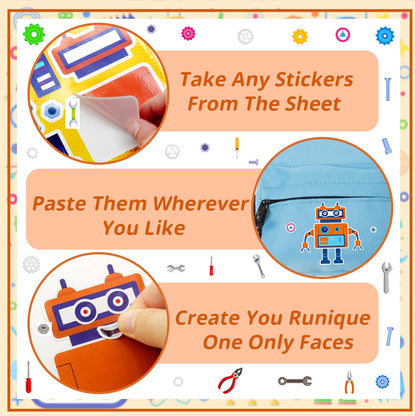 24-Sheet Make Your Own Science Sticker Kit | Microscope, DNA & Scientist Designs - Reusable Educational Decor for Classrooms & Kids Rooms
