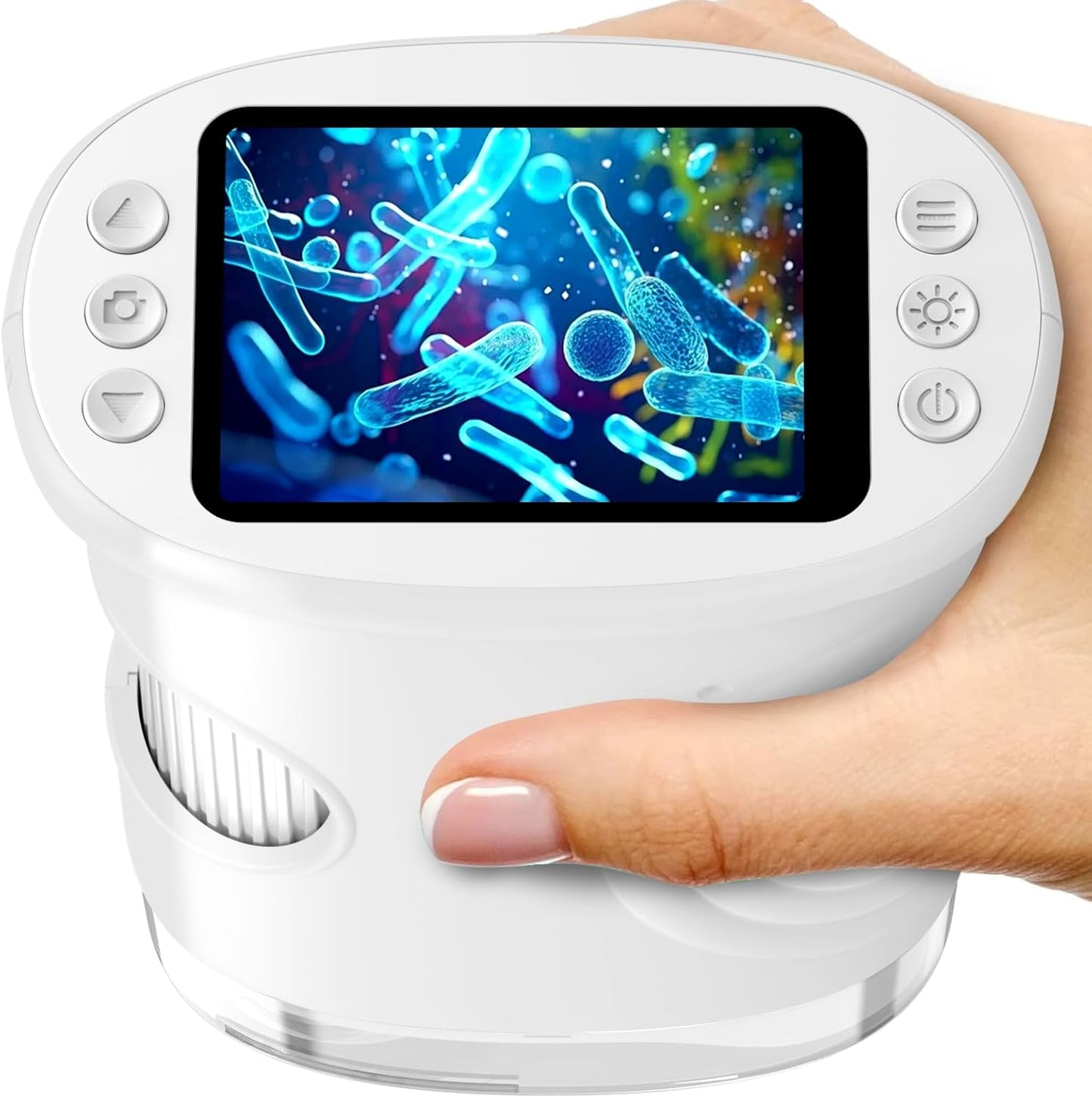 1000X Digital Handheld Microscope for Kids with 2.0" IPS Screen, Outdoor Toys Portable STEM Science Lab Gifts, Rechargeable Pocket Microscope Educational Toy for Boys & Girls Age 4-6 8-12, Orange