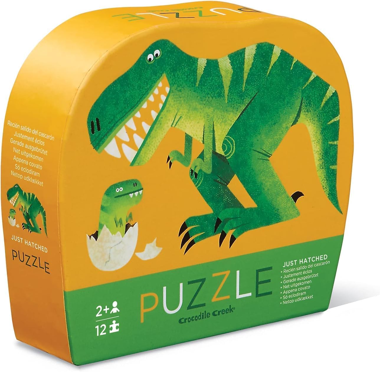Crocodile Creek 12-Piece Mini Jigsaw Puzzle - Fun Floor Puzzles for Kids Ages 2-4 and Up - Heavy-Duty Shaped Box for Storage - Fire Truck - 12" x 9" Finished