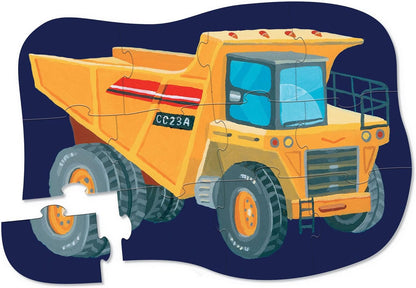 Crocodile Creek 12-Piece Mini Jigsaw Puzzle - Fun Floor Puzzles for Kids Ages 2-4 and Up - Heavy-Duty Shaped Box for Storage - Fire Truck - 12" x 9" Finished
