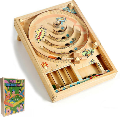 Family & Party Fun Pinball Table -Beigewith Colorful Balls, Portable Home & Birthday Parties, and Social Gatherings, Party Game Board | Playful Design | Durable Game Board, Pinball Machine