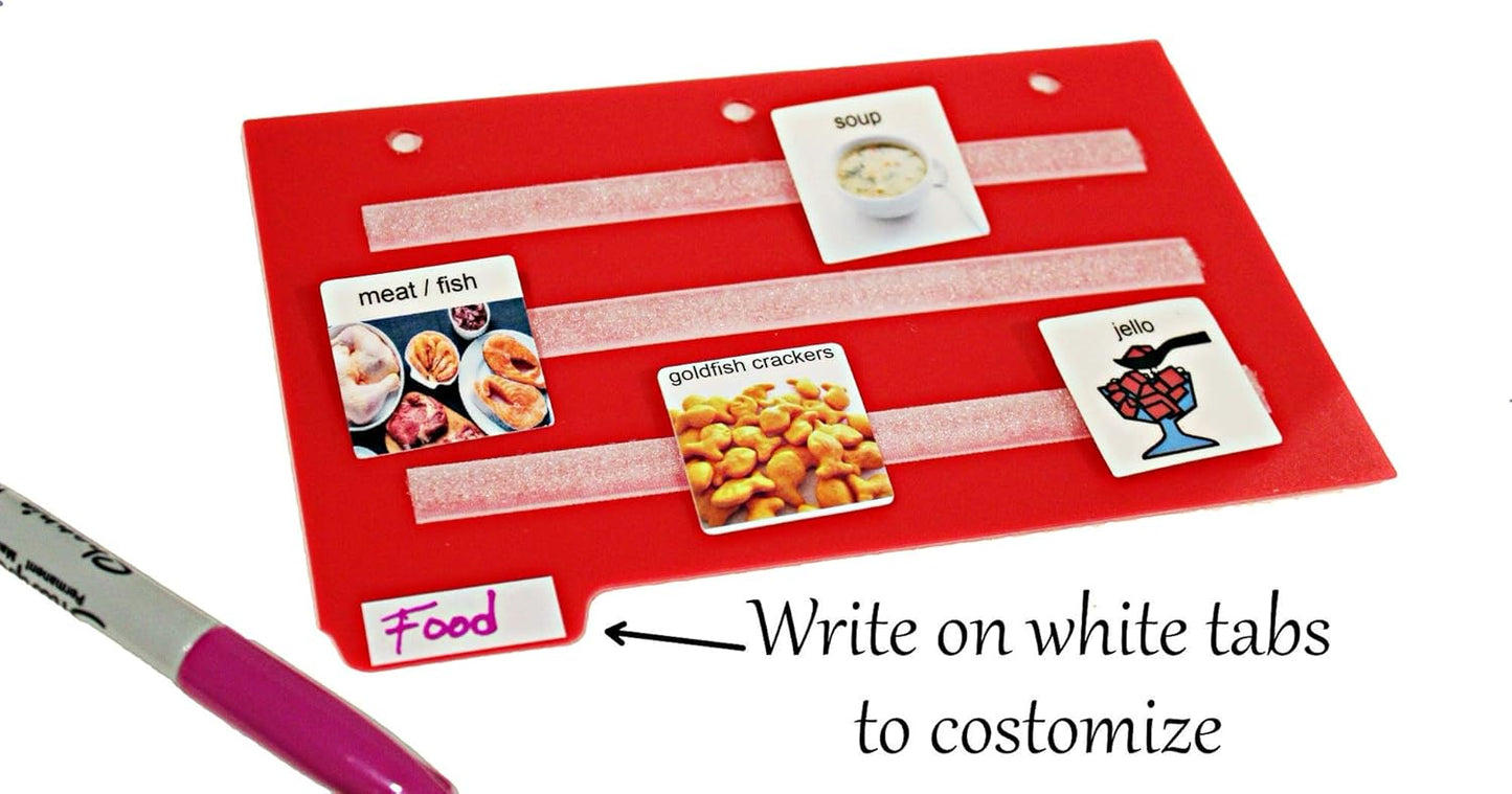 Smile4autism Large 2.5x10 ¼” Tools Perfect to Keep Your Loose Visual Picture Cards Organized. Autism, ABA, ADHD, Language & Apraxia Aspergers