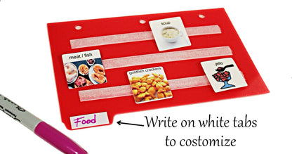 Smile4autism Large 2.5x10 ¼” Tools Perfect to Keep Your Loose Visual Picture Cards Organized. Autism, ABA, ADHD, Language & Apraxia Aspergers