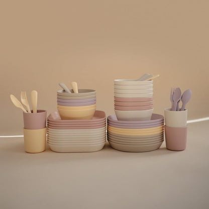 mushie Dinnerware Cups For Kids | Made in Denmark, Set of 2 (Ivory) - Colors B