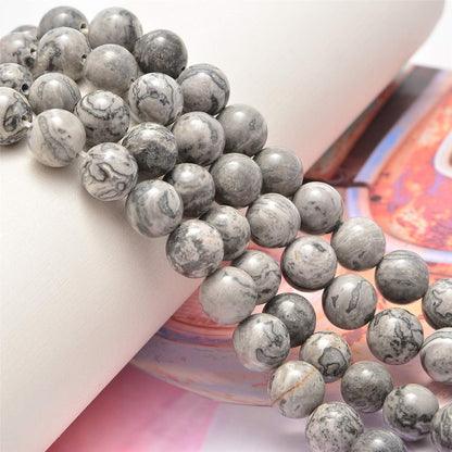 NCB 100pcs Original Natural Stone Beads Gemstone Round Loose Beads 6mm 8mm 10mm (Blue Aventurine, 6mm 100Beads) - Colors B