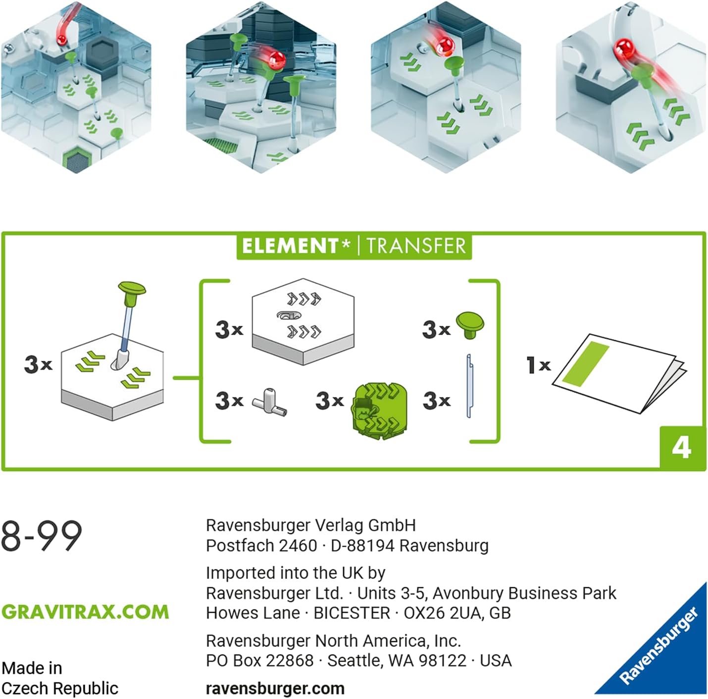 Ravensburger GraviTrax: Transfer Accessory | STEM Toy for Kids Ages 8 and Up | Compatible with All GraviTrax Systems | Ranked No.1 Marble Run System in The U.S