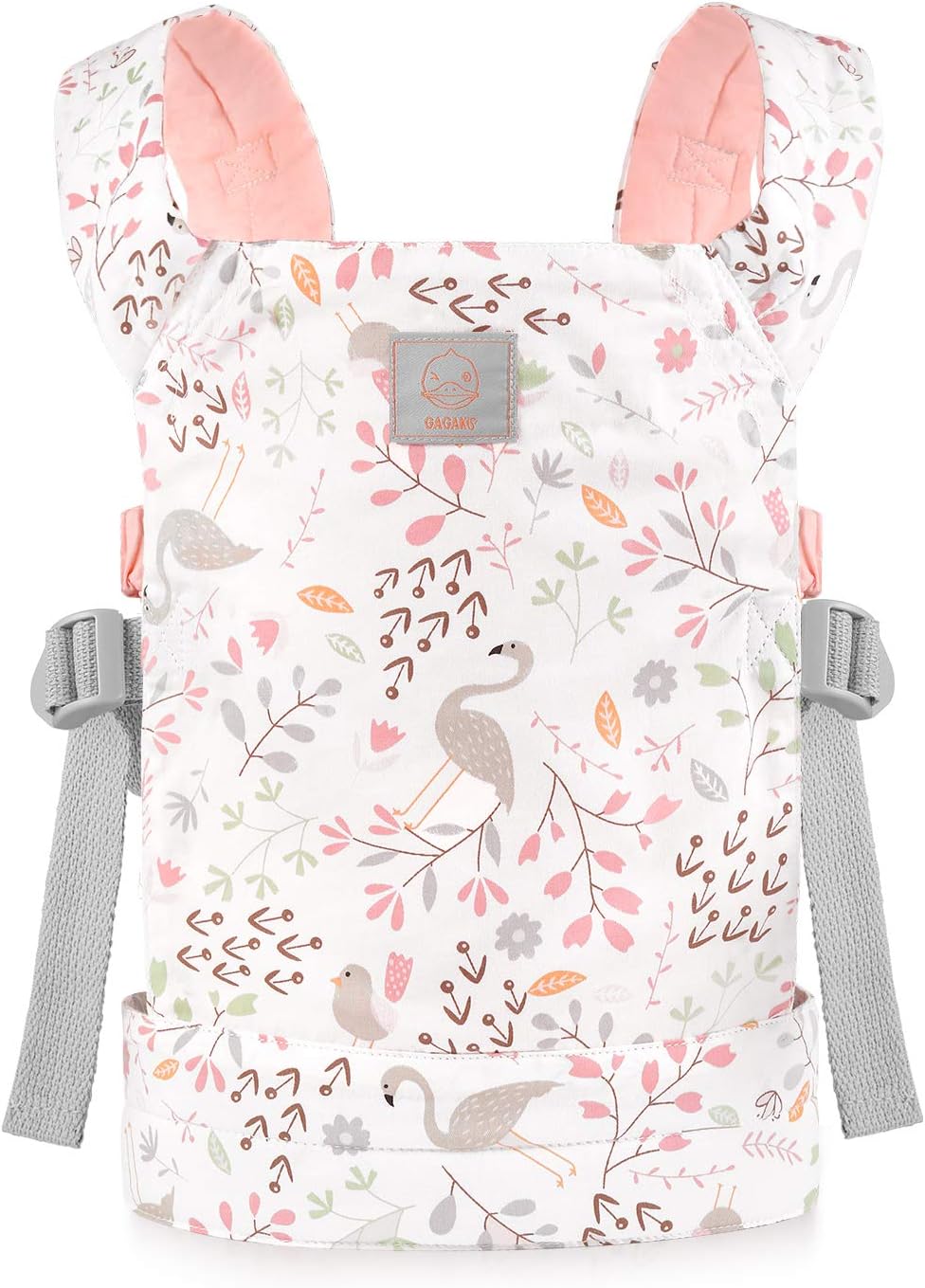GAGAKU Doll Carrier for Kids, Toy Baby Doll Carrier, Reborn Dolls Carrier Toy Baby Sling with Adjustable Straps, Baby Doll Accessories - Green - Camellia