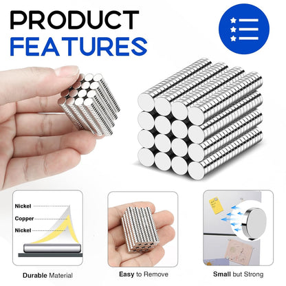 320Pcs Small Neodymium Magnets, 6x2mm Small Rare Earth Magnet Mini Magnets for Whiteboard, Office, School, STEM Measurement Kit, 3D Printing,Science Experiments
