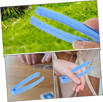 SUPVOX 10-Piece Children Tweezers Set for Fine Motor Skills Development Plastic Sorting Tweezers for Preschool Activities Comfortable to Hold for Crafts and Counting Exercises