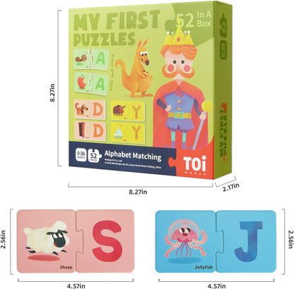 Toi 6 Packs Large Piece Toddler Jigsaw Puzzles for Kids Aged 2.5+, Animal Shaped Floor Puzzles for Beginner, Preschool Learning Game for Boys Girls, Traffic