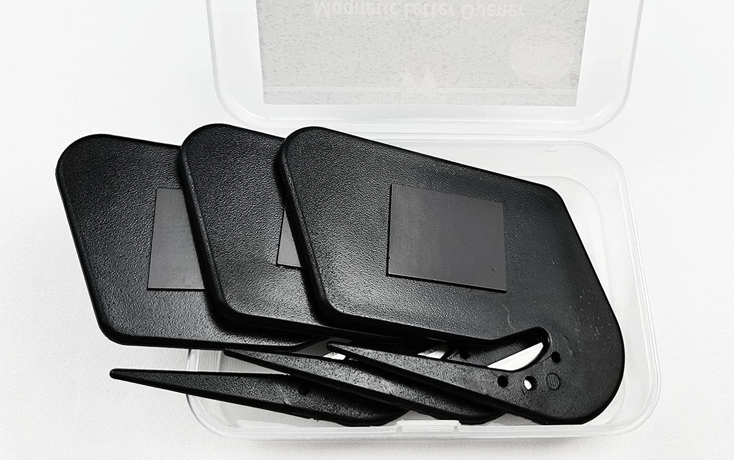 Magnetic Letter Openers Envelope,3 Pack,Envelope Opener Slitter,Mail Openers Blade with Magnet,Letter Opener for Women,Men,Office,Envelope Cutter (Black,White,Lake blue)