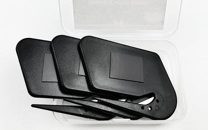 Magnetic Letter Openers Envelope,3 Pack,Envelope Opener Slitter,Mail Openers Blade with Magnet,Letter Opener for Women,Men,Office,Envelope Cutter (Black,White,Lake blue)