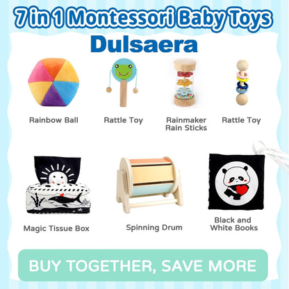 Dulsaera Montessori Toys for 1 Year Old, 6-in-1 Baby Toys 6-12 Months Educational Toys for 1 Year Old Developmental Learning Toy Infant Birthday Gifts for Boys Girls Babies