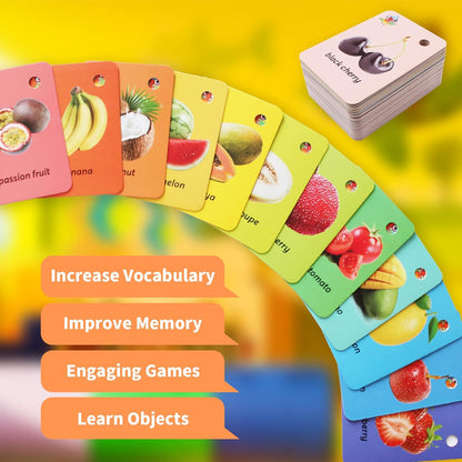Toddler Number Flash Cards,No.123 Sight Words with Pictures Preschool Kids Flash Cards 28 Pcs with Ring(Number)