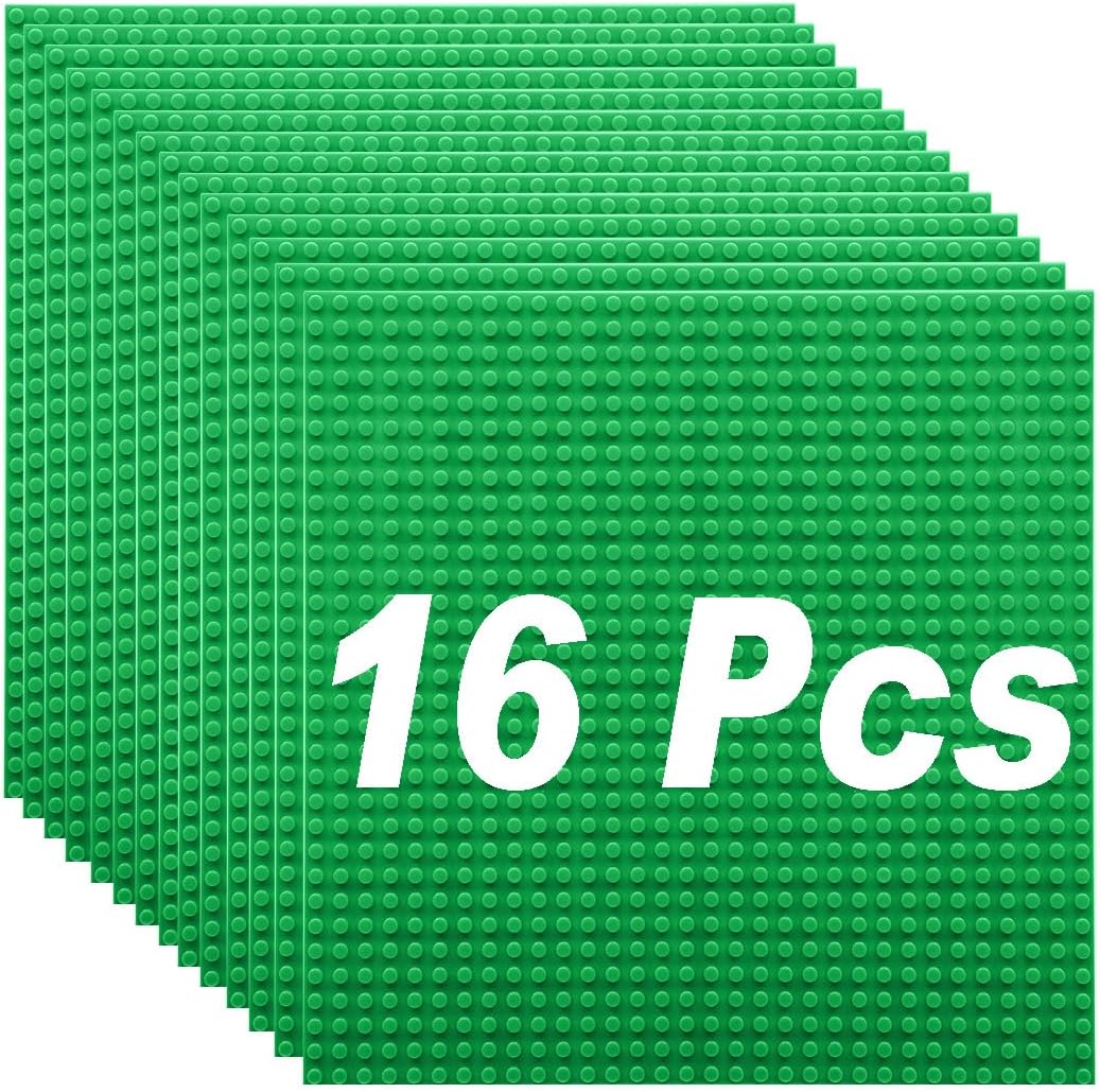 Classic Baseplates Building Plates-10" x 10" Building Boards,100% Compatible with All Major Brands and Activity Table, Creative Platforms Mats for Toy Bricks (Sand, 8 Pack)