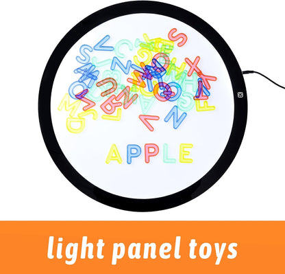 52 Pcs Plastic Capital Letters – 2 Sets of Capital Letters - Perfect Light Table Manipulatives for Early Learning and Play