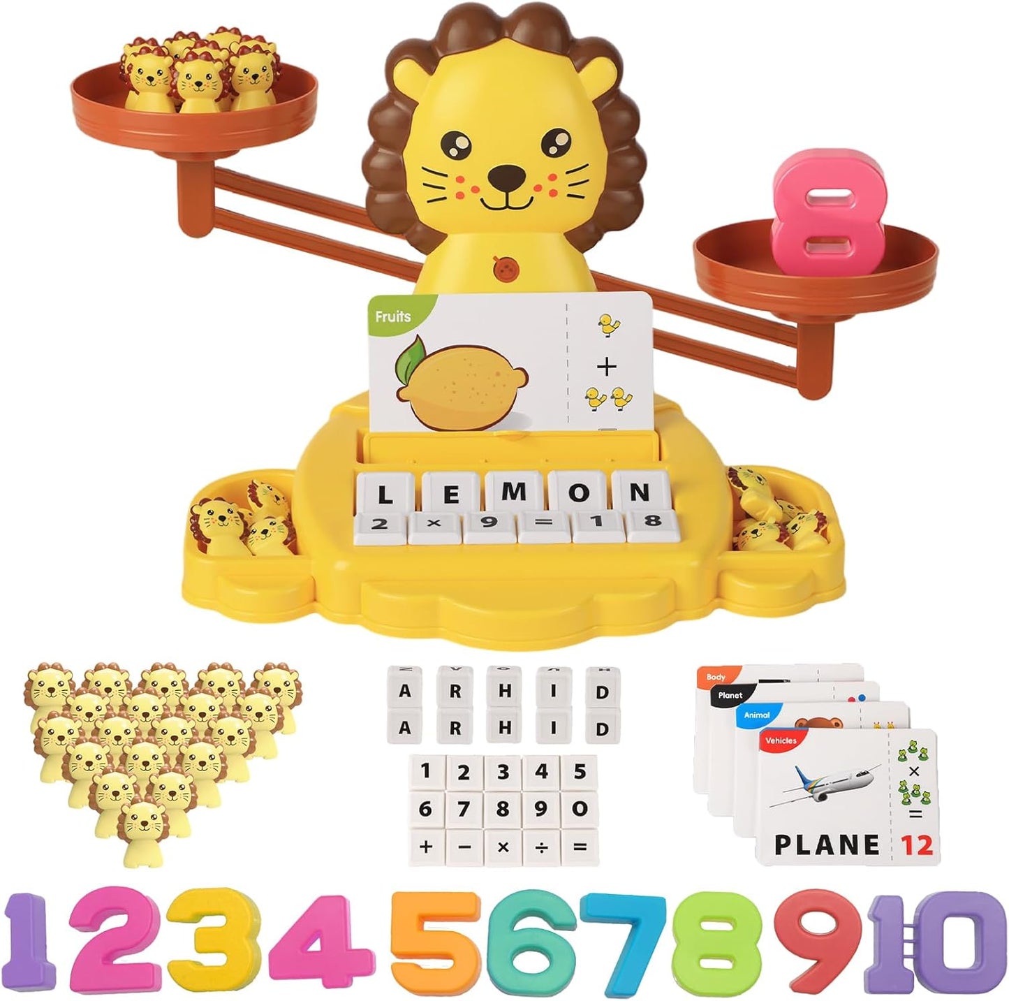 Snugzy Dinosaur Balance Counting Toys Math Game Montessori Toys Learning Games for Kids Educational Toy Gifts for Boys Girls Age 5-7