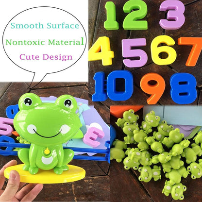 STEM Math Toy Educational Balance Game and Counting Frog Set for School Kids Years 3 4 5 6 7