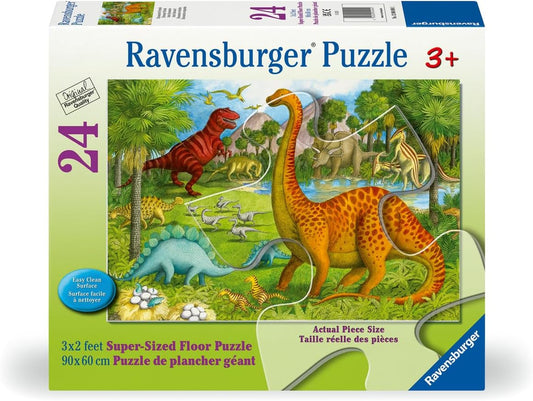 Ravensburger Dinosaur Pals - 24 Piece Floor Puzzle for Kids | Promotes Problem Solving Skills | Family-Friendly Fun | Sustainable Construction