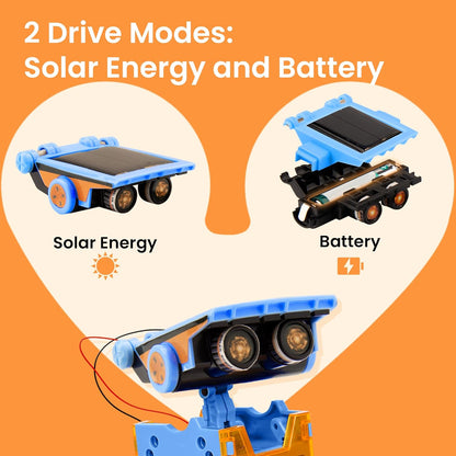 Sillbird Solar Robot Building Kit STEM Gift for Boys Aged 8-12, 12-in-1 DIY Science Educational Robotic Toys for Kids Teens Birthday, Powered by the Sun with 190 Pieces