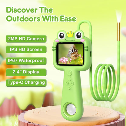 Borescope Camera for Kids - STEM Science Educational Toy for 4-12 Years Old Boys & Girls | Birthday Gift for Outdoor Adventures & Nature Discovery (Green)