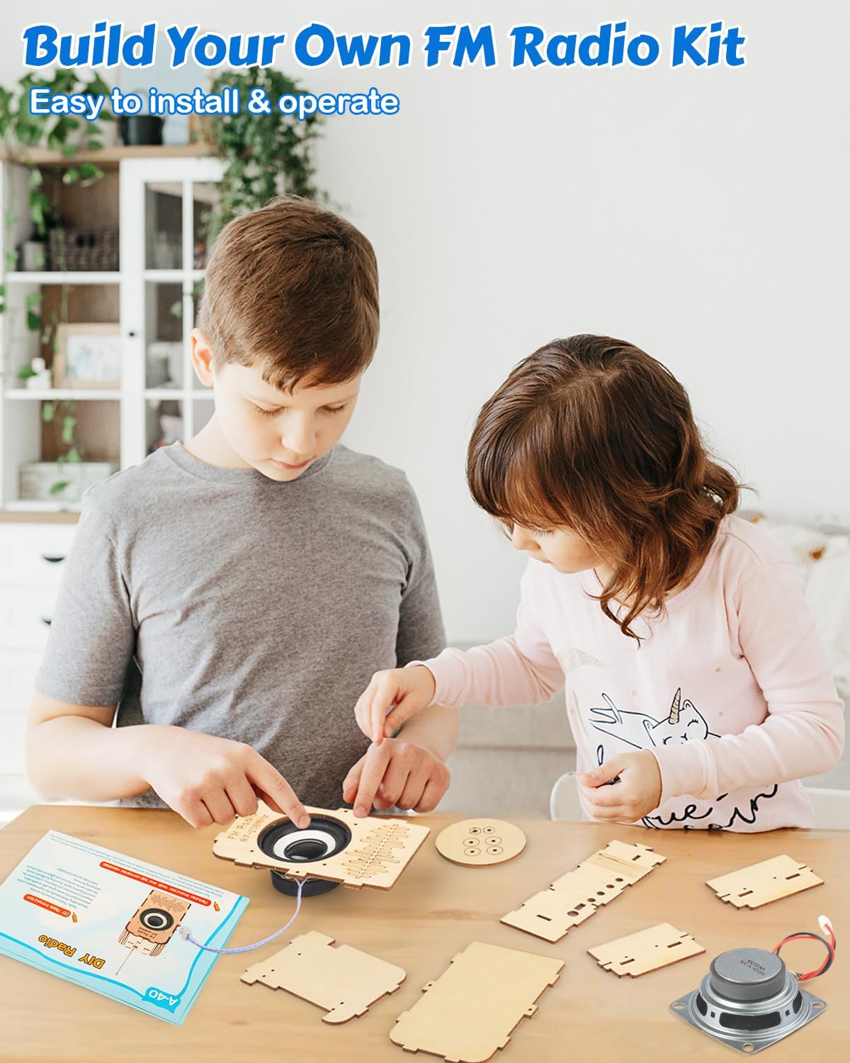 Poraxy Science Kits for Kids Age 8-12, STEM Toys for 8-13, Build Your Own Bluetooth Speaker Radio, Engineering Electronics DIY Set, Birthday Gifts for 9 10 11 14 15 16 Year Old Teen Boys Girls