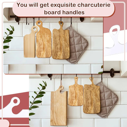 Frienda 6 Pcs Charcuterie Board Template Acrylic Router Template Cutting Board for Woodworking Thick Handle with 3 Pens Angled Curvy Stencils Guide Tools for Kitchen(Classic)