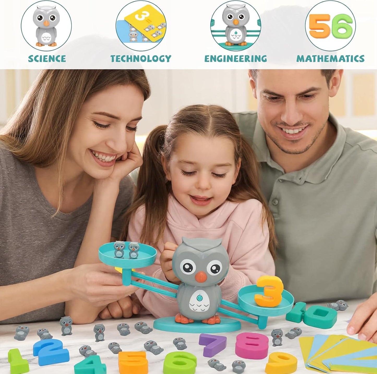Snugzy Frog Balance Counting Toys, Number Counting Scale Games for Kids Cool Math Learning Games for Boys and Girls Preschool Kindergarten Learning STEM Montessori Educational Toys for 3+ (93 PCS)