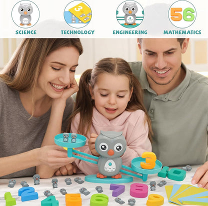 Snugzy Frog Balance Counting Toys, Number Counting Scale Games for Kids Cool Math Learning Games for Boys and Girls Preschool Kindergarten Learning STEM Montessori Educational Toys for 3+ (93 PCS)