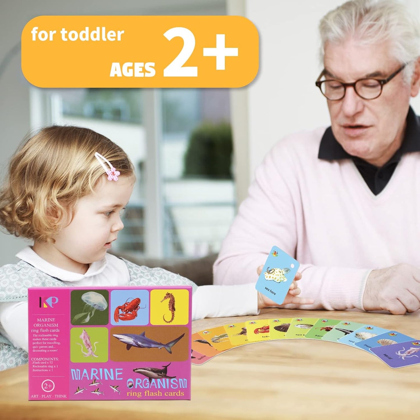 Toddler Number Flash Cards,No.123 Sight Words with Pictures Preschool Kids Flash Cards 28 Pcs with Ring(Number)