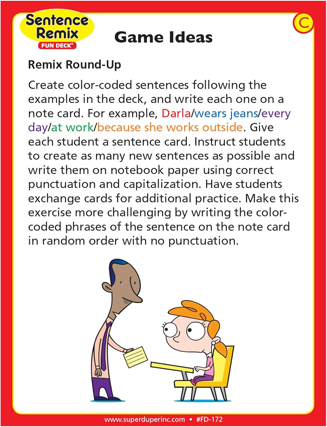 Super Duper Publications | Sentence Remix Fun Deck Reading Comprehension Flash Cards | Educational Learning Resource for Children