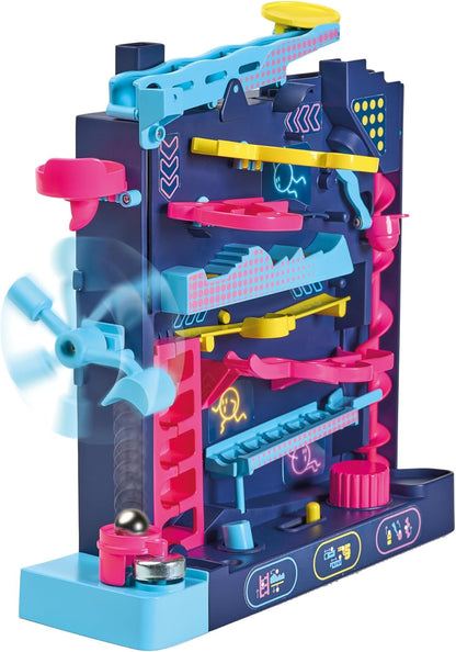TOMY Screwball Scramble Level Up Marble Maze - Vertical Beat-The-Clock Marble Run Game - Skill & Dexterity Challenge - 1–4 Players - Ages 5+