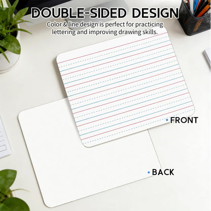 JarThenaAMCS Dry Erase Lapboards 36 Pack Double-Sided 9"x12" Small Lined Whiteboards with 36 Erasers and 36 Markers Mini Portable Drawing Learning Boards for Students Education Teacher Classroom