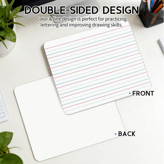 JarThenaAMCS Dry Erase Lapboards 36 Pack Double-Sided 9"x12" Small Lined Whiteboards with 36 Erasers and 36 Markers Mini Portable Drawing Learning Boards for Students Education Teacher Classroom