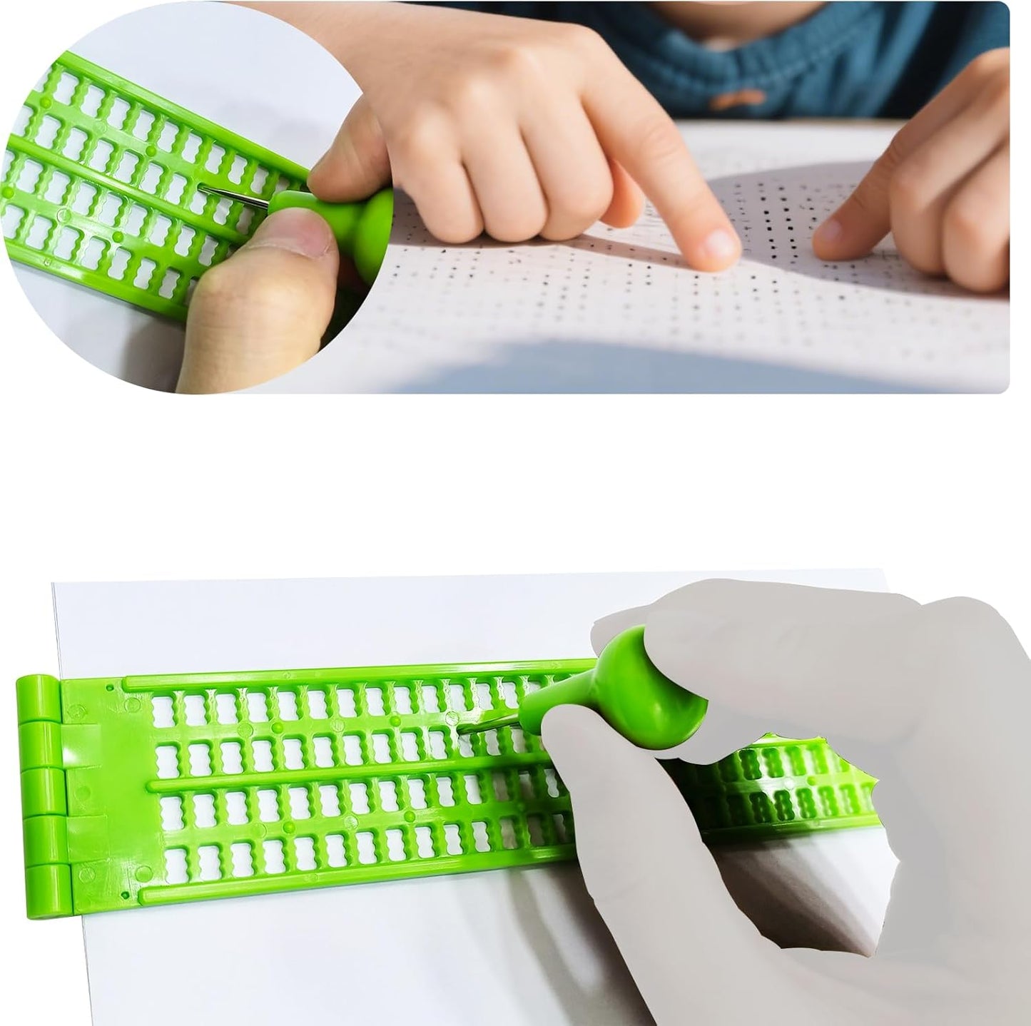 The Blind Abacus - Professional 15-Row Braille Learning Tool with Tactile Signs, ABS Material - Ideal for Math Concept Learning (14+ Years Old and Above to use)