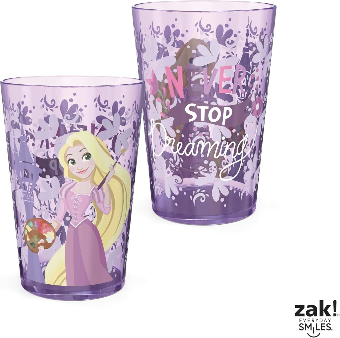 Zak Designs 14.5oz Disney Frozen 2 Nesting Tumbler Set Includes Durable Plastic Cups, Fun Drinkware is Perfect for Kids, 4pk (14.5oz, Anna & Elsa & Olaf)