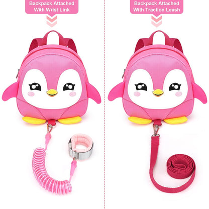 Accmor Toddler Harness Backpack Leash, Cute Dinosaur Backpacks with Anti Lost Wrist Link, Cute Mini Child Backpack Wristband Tether Strap and Protection Leashes for Boys Girls Aged 1-3 Years