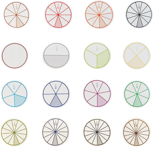 Fractions Circles Interactive Fraction Discs Fraction Mathematics Learning Aid for Student Teacher Student Math Learning