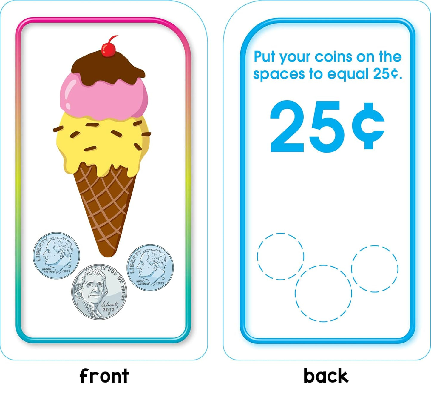 School Zone Time & Money Flash Cards: 56 Cards, 1st Grade, 2nd Grade, Telling Time, Reading Clocks, Counting Coins, Coin Value, Coin Combinations, Ages 6+