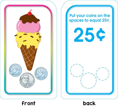 School Zone Time & Money Flash Cards: 56 Cards, 1st Grade, 2nd Grade, Telling Time, Reading Clocks, Counting Coins, Coin Value, Coin Combinations, Ages 6+